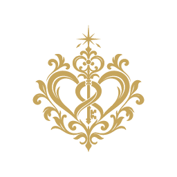Glifo dourado representando o caminho do amor e harmonia afetiva