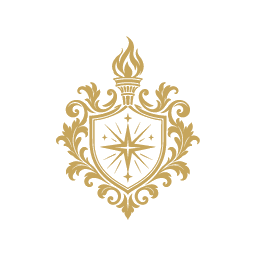 Glifo dourado representando o caminho da espiritualidade e clareza pessoal
